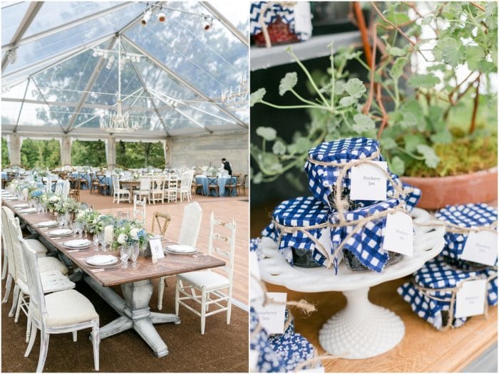 Classy and rustic wedding reception and decor in Montross VA