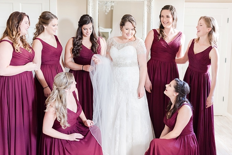 Bride and bridesmaids at Shadow Creek Weddings and Events bridal suite