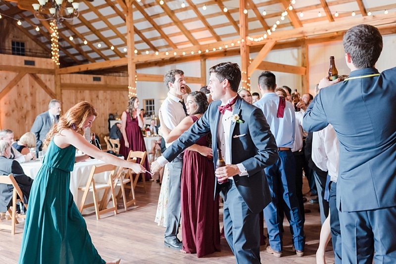 Guests dancing at wedding in Loudoun County reception