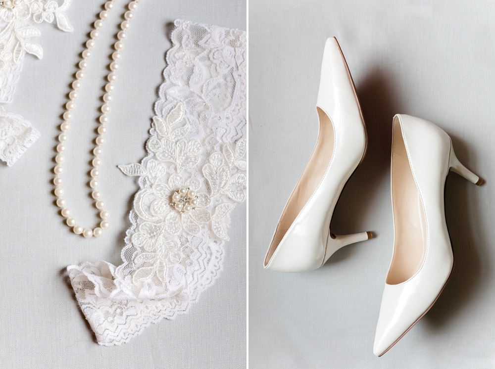 Bridal details and shoes at Rust Manor House wedding in Leesburg