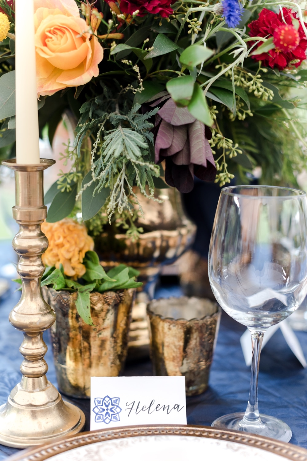 Florals table setting and styling by Good Earth Flowers
