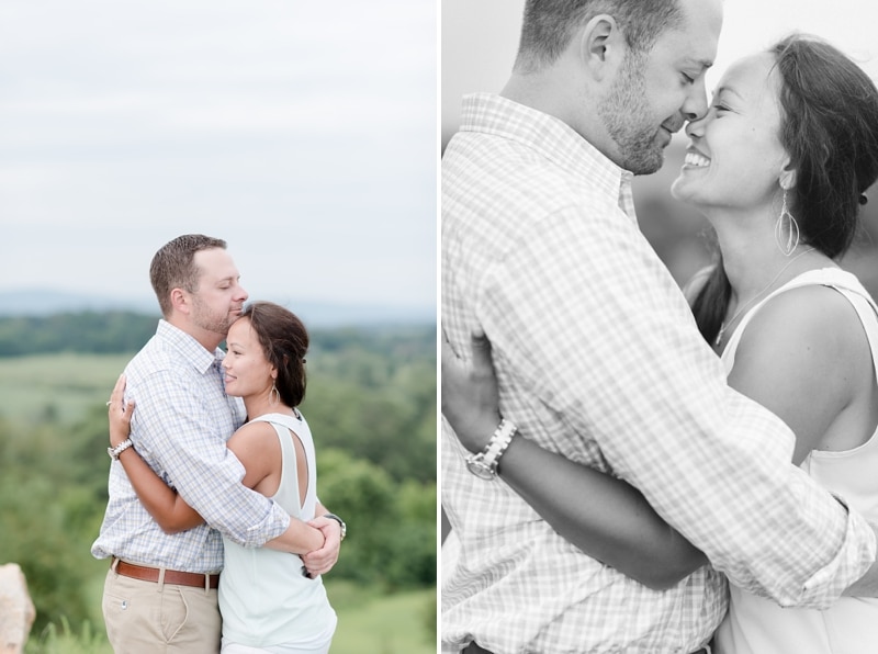 Engaged couple at Blue Valley Vineyard and Winery in Delaplane VA