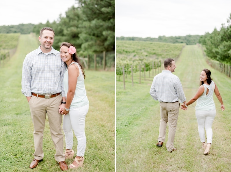 Engagement photos at Blue Valley Vineyard and Winery in Loudoun County VA