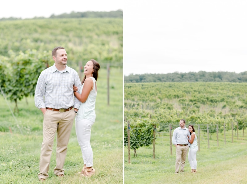 Engagement photos at Blue Valley Vineyard and Winery by Wolfcrest Photography