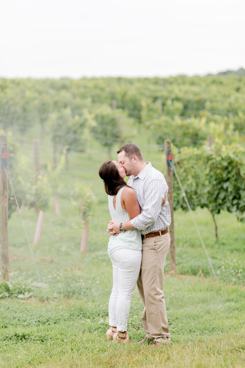 Loudoun County engagement photos at Blue Valley Vineyard and Winery