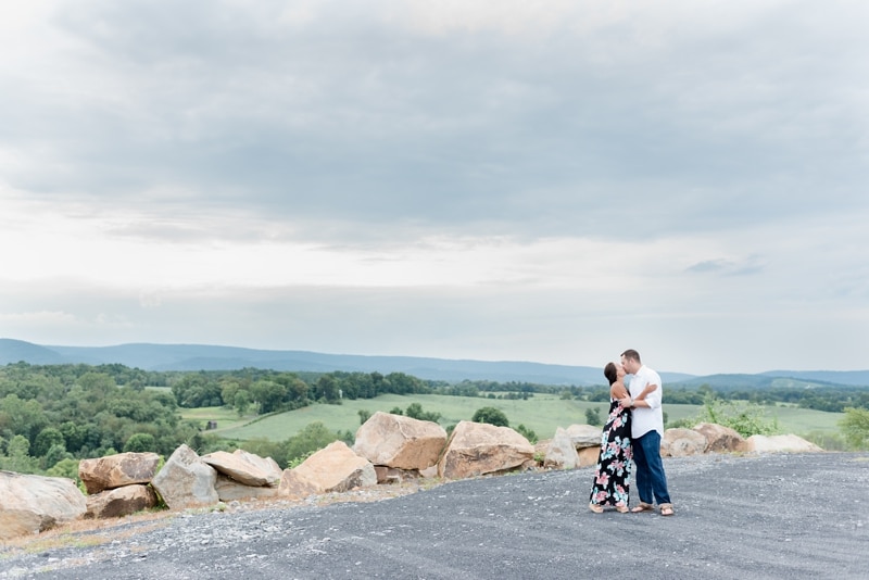 Scenic views at Blue Valley Vineyard and Winery engagement photo session