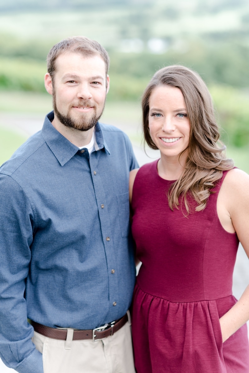 Couple engagement session at vineyard in Loudoun County VA