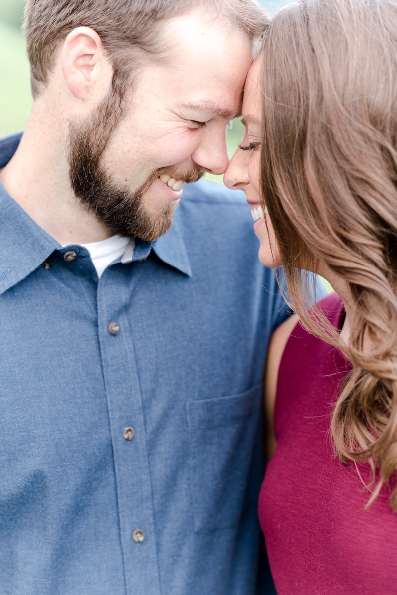 Engaged couple during engagement session in Loudoun County VA