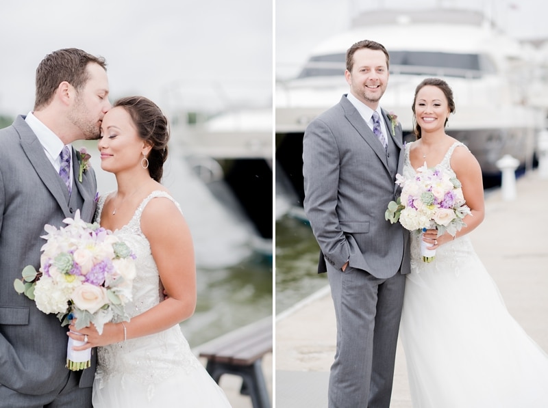 Romantic bride and groom portraits in Maryland