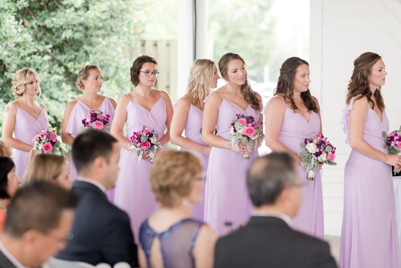Bridesmaids during wedding ceremony at Hyatt Regency Chesapeake Bay