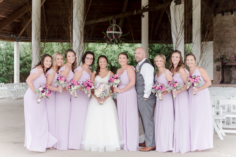 Bride and her bridesmaids and bridesman at Hyatt Regency Chesapeake Bay