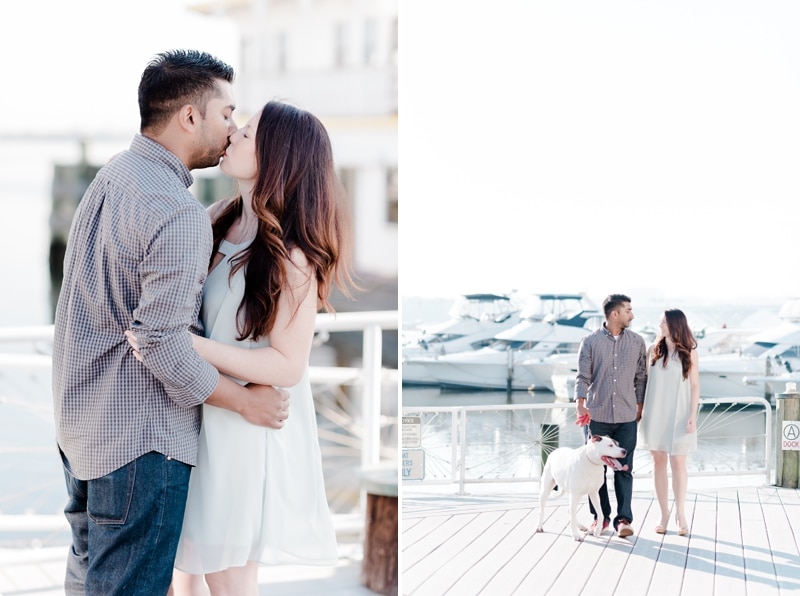 Old Town Alexandria engagement session photos docks