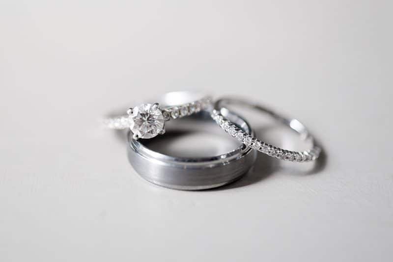 Bride and groom's rings for Bluemont VA wedding