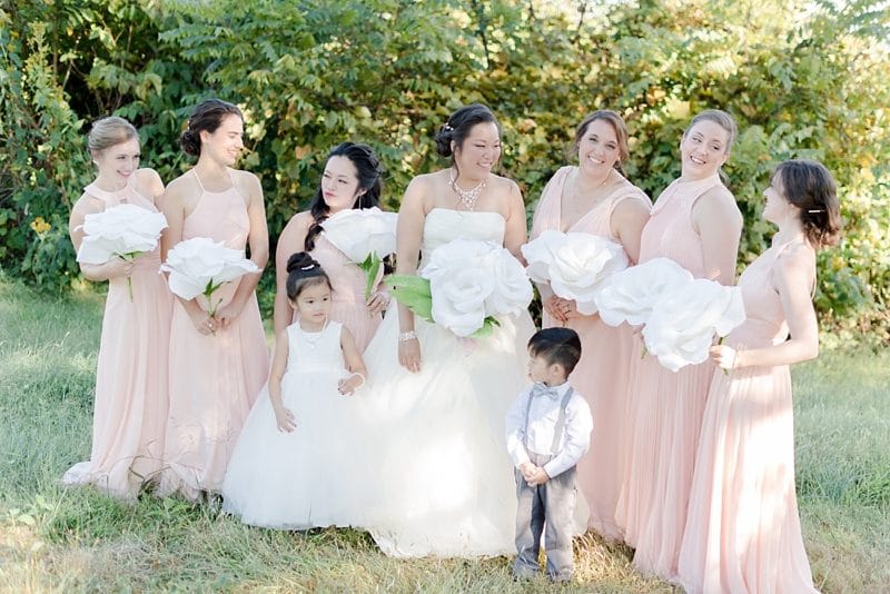 Ladies at Stable at Bluemont Vineyards wedding in VA