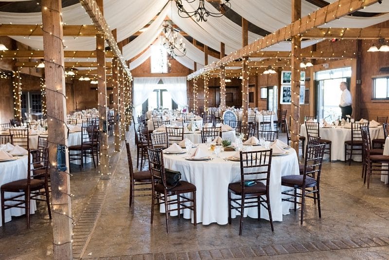 The STables at Bluemont Vineyards barn wedding reception space
