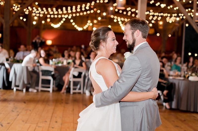 Bride and groom first dance at Riverside on the Potomac wedding