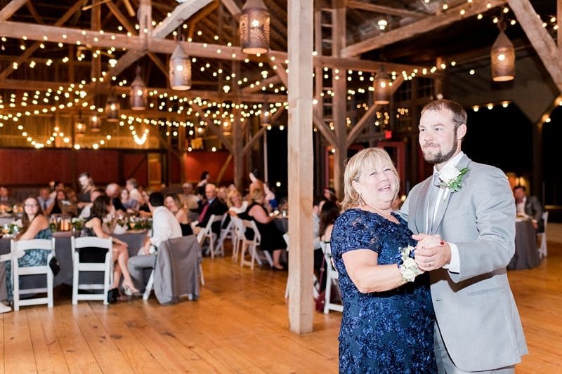Mother son dance at Riverside on the Potomac wedding