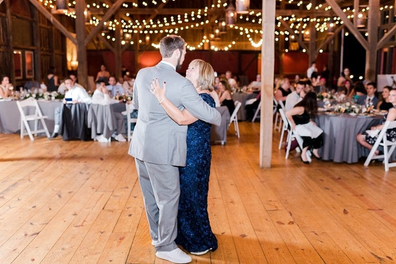 Mother son dance at Riverside on the Potomac wedding