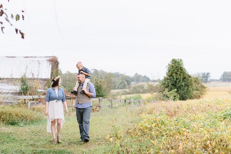 family walking in photos together in Fredericksburg VA 