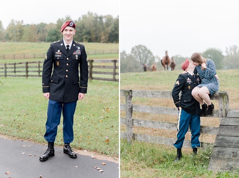 Army engagement session photos