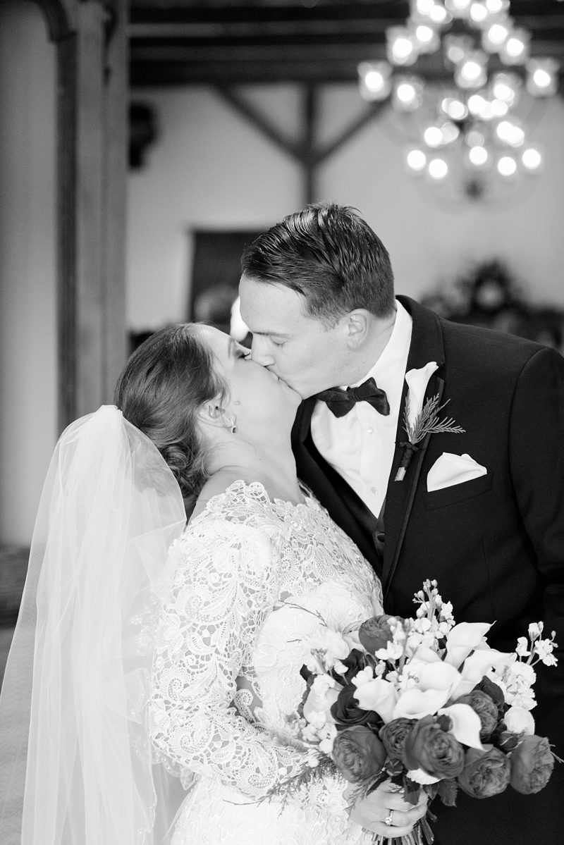 Kiss at end of aisle and ceremony