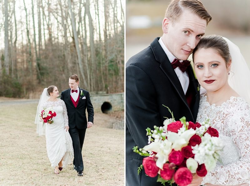 Formal photos of bride and groom