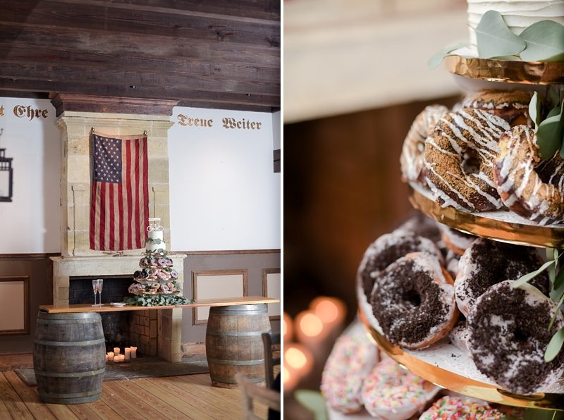 Donut and dessert display at Williamsburg Winery