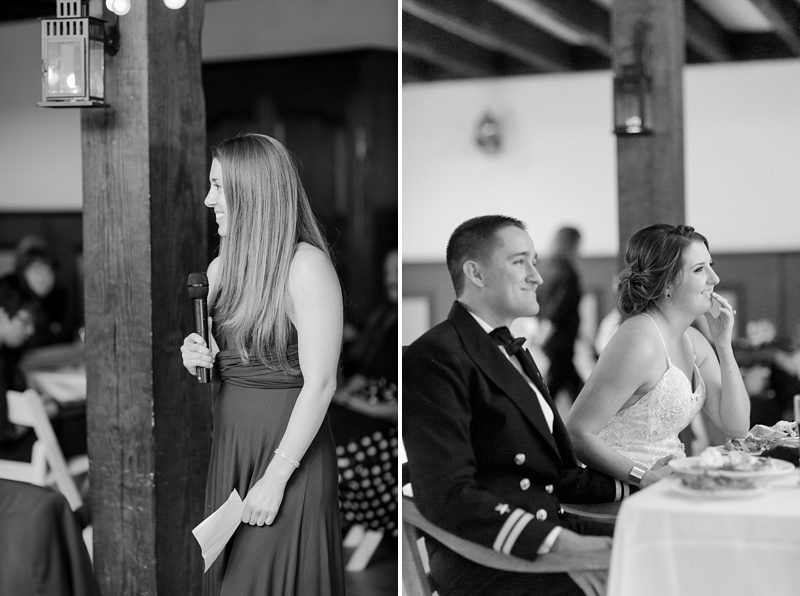 Speeches and toasts during Williamsburg Winery wedding