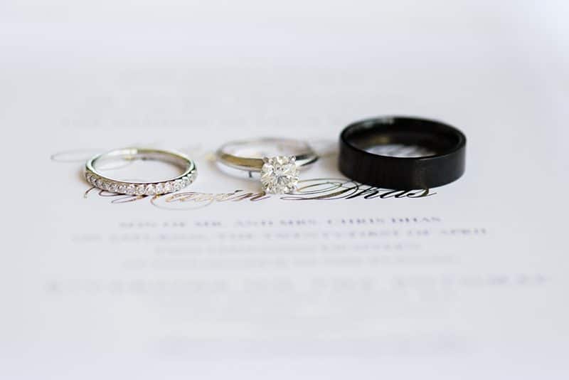 Wedding rings at Riverside on the Potomac